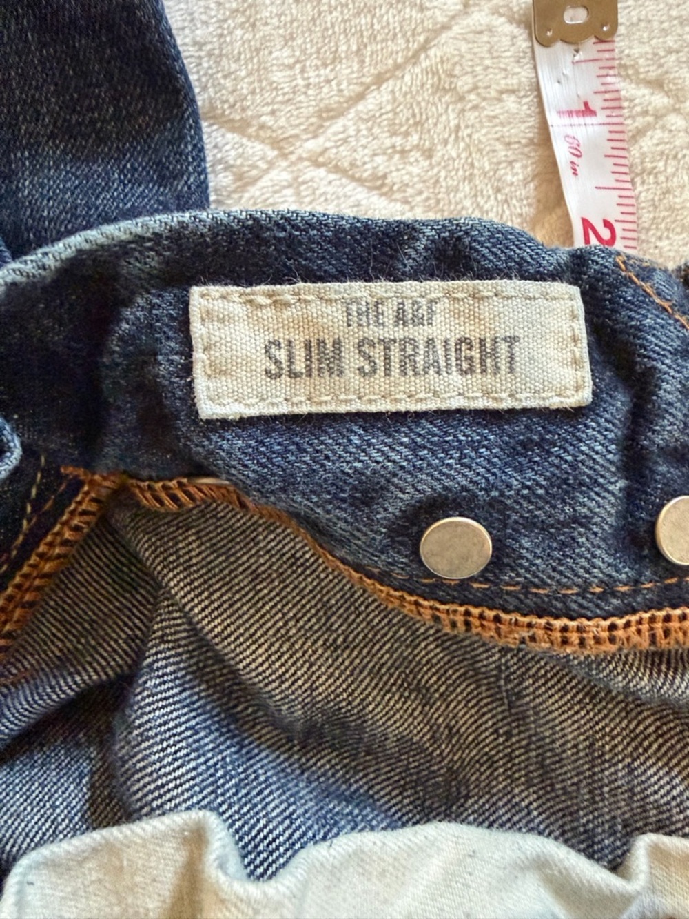 Abercrombie & Fitch Slim Straight Jeans Mens 30x32 Medium Wash Y2K Grunge Denim - Picture 9 of 14